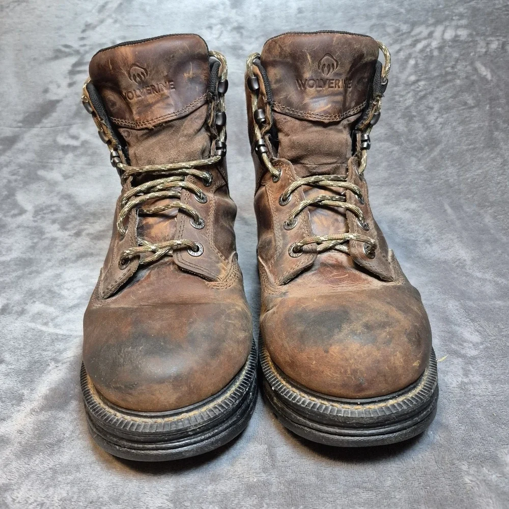Wolverine Boots Mens 12 Brown Leather Hellcat UltraSpring Waterproof 6